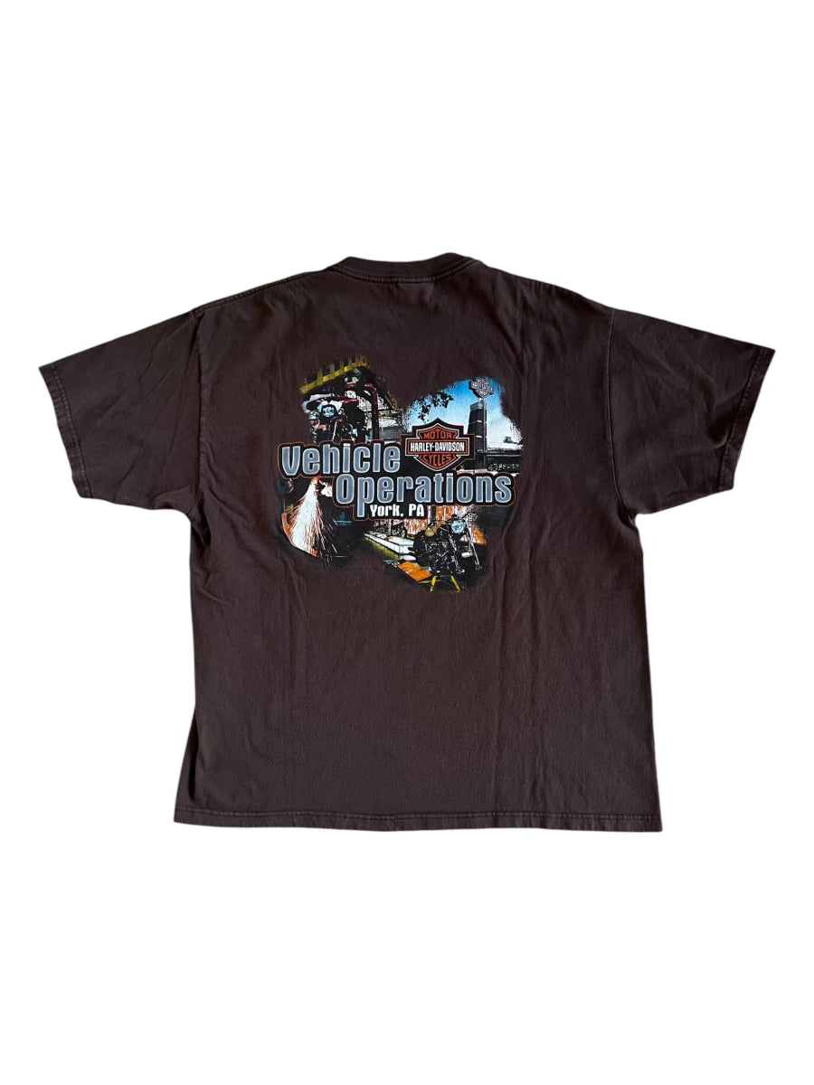 y2k york harley tee (tagged xl, fits like large/xl)
