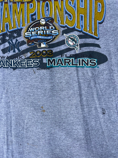 2003 yankees v marlins world series tee (xl)